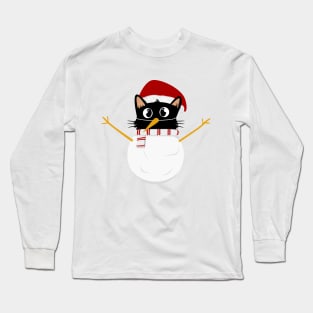 Funny christmas snowcat Long Sleeve T-Shirt